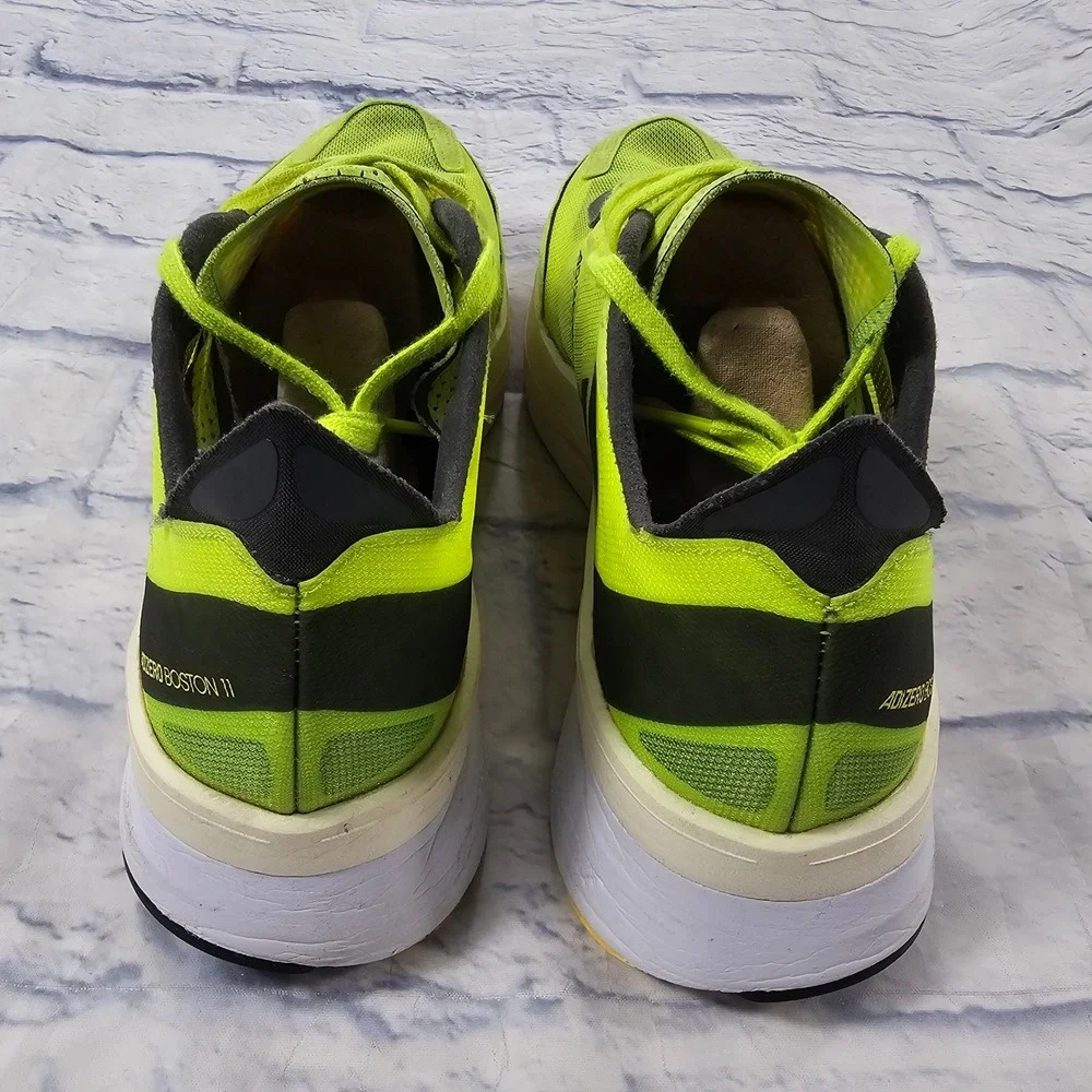 Adidas Adizero Boston 11 Running Shoes Mens 9 Solar Yellow Night Metallic GX6650